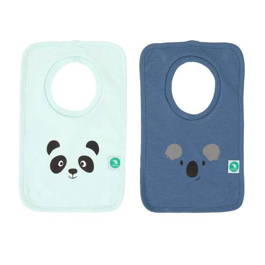 All4Ella Pullover Head Bib 2 Pack - Panda/Koala - Image 3