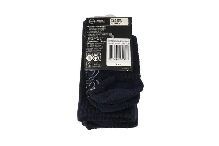 Bonds Kids Logo Light School Crew Socks 5 Pack - Navy - Image 3