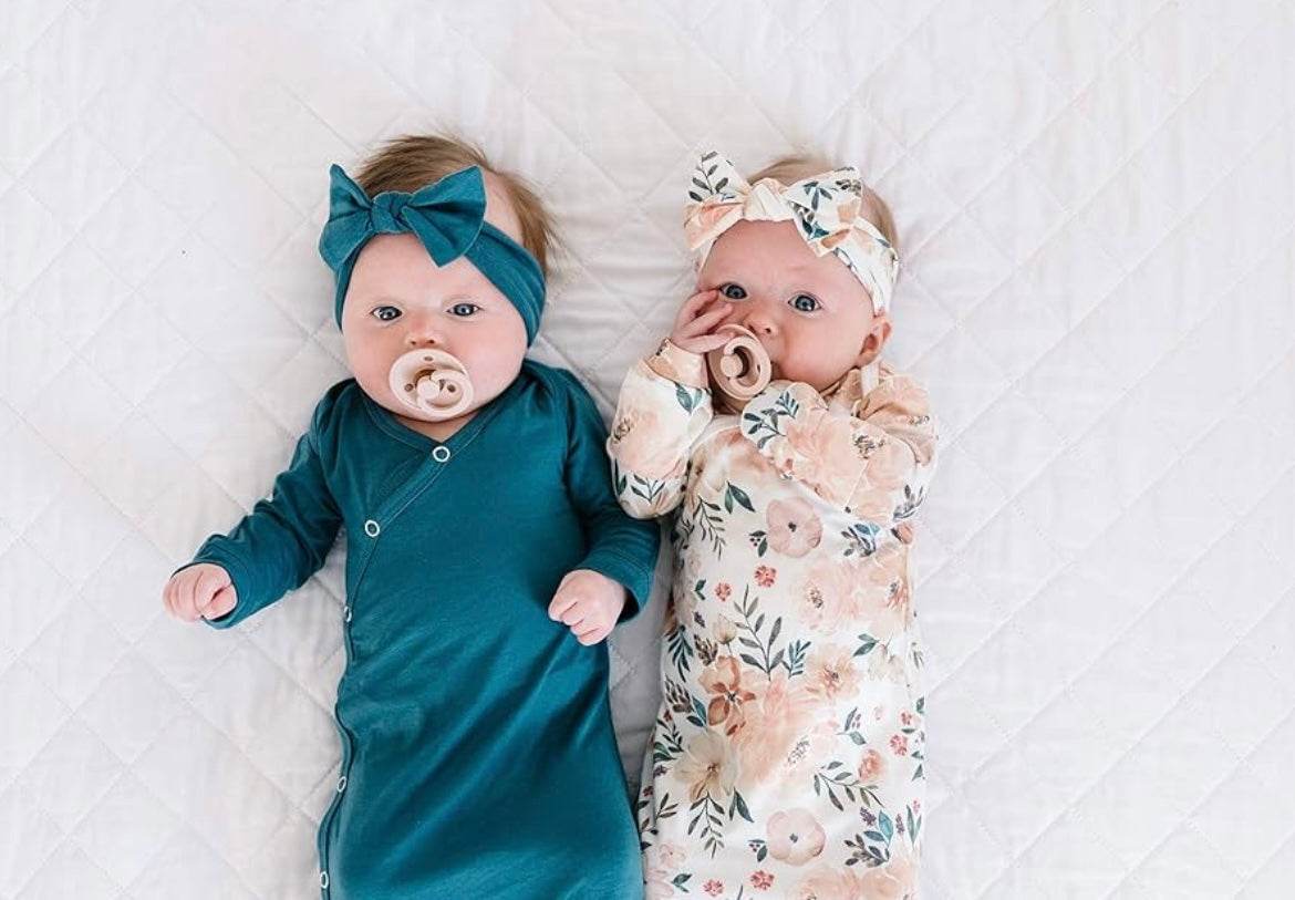 Copper Pearl Knit Headband - Steel Blue - Image 3