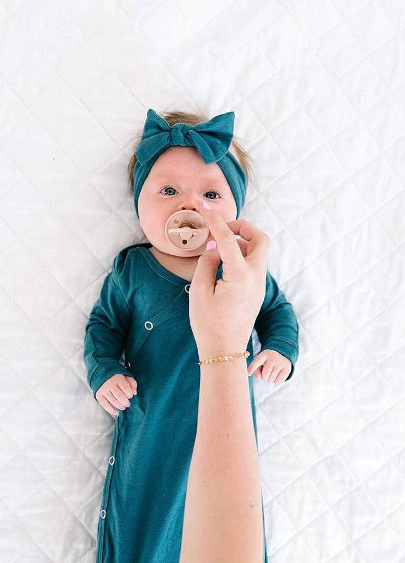 Copper Pearl Knit Headband - Steel Blue - Image 4