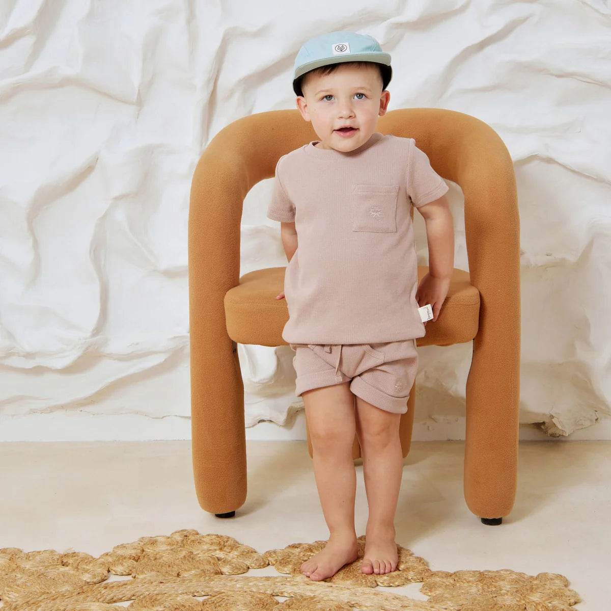 Kapow Kids Taupe Rib T-Shirt - Image 4