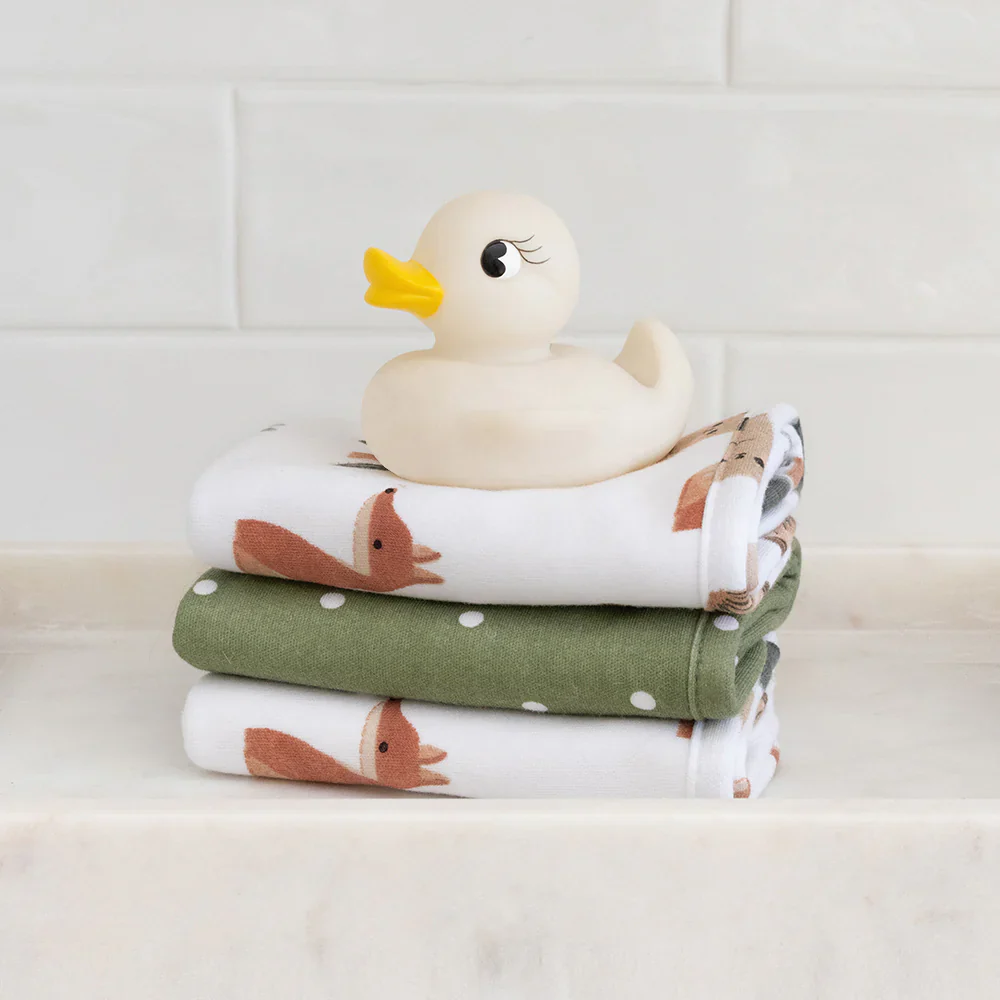 Living Textiles 3 Pack Jersey Wash Cloths - Forest Retreat - Image 3