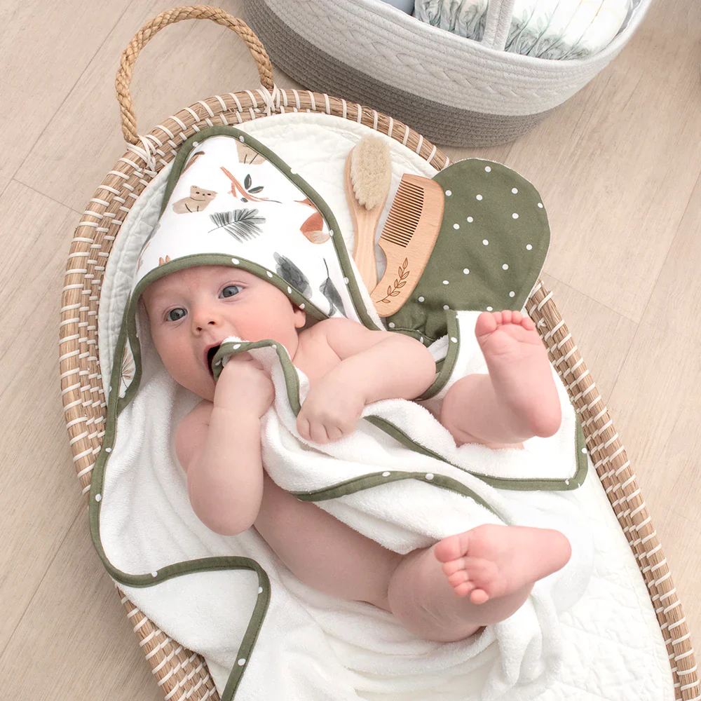 Living Textiles 4pc Baby Bath Gift Set - Forest Retreat - Image 3