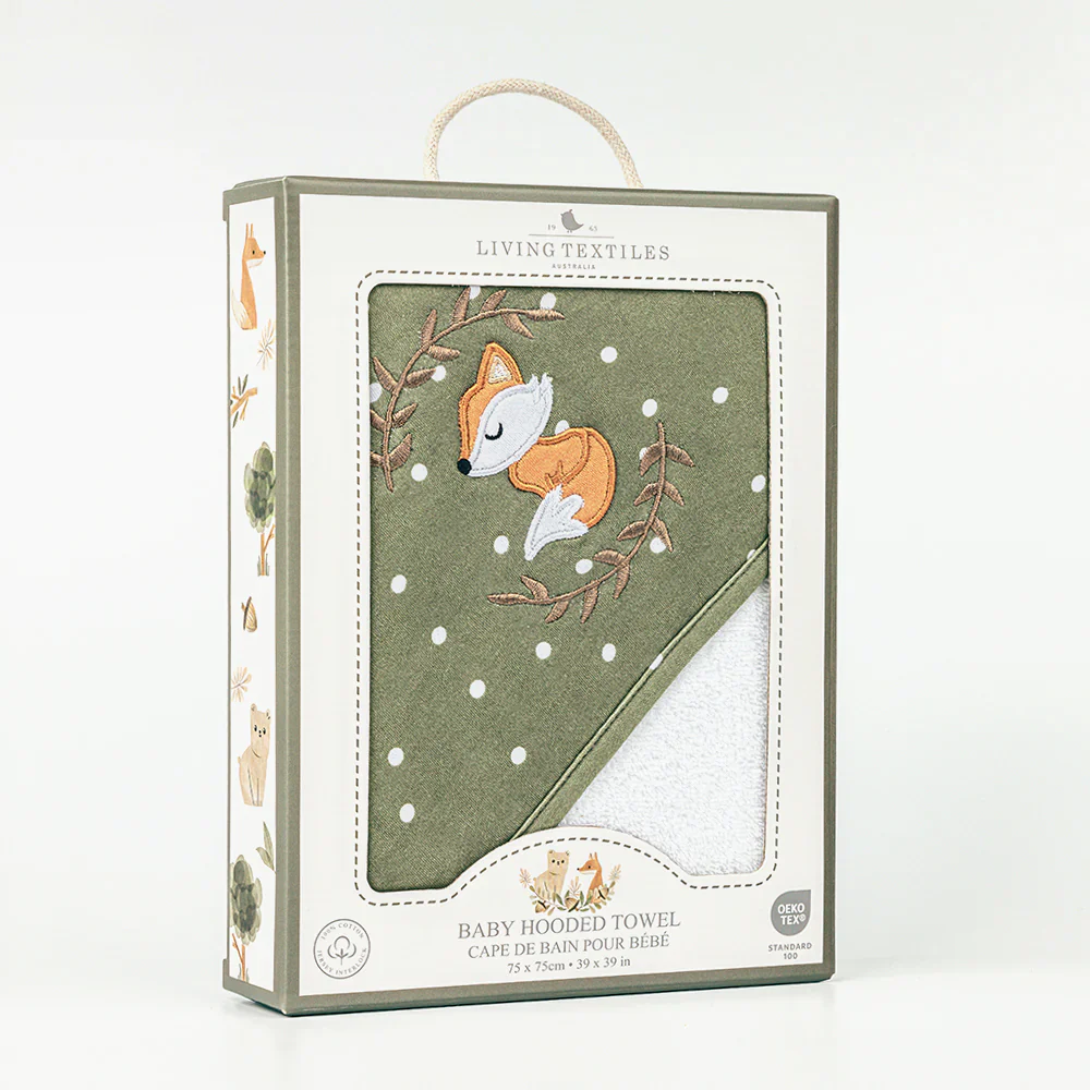 Living Textiles Jersey Hooded Towel - Forest Retreat - Image 4