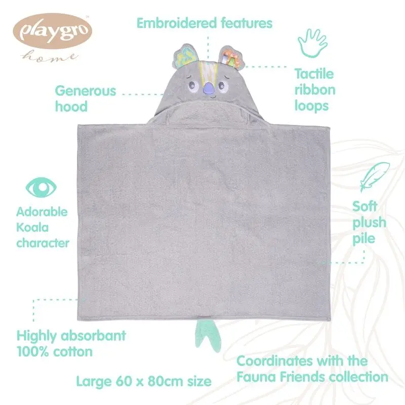 Playgro Fauna Friends Hooded Towel Koala - Image 5