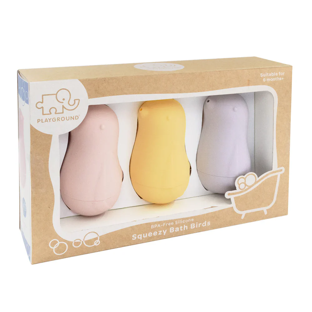 Playground 3 Pack Silicone Squeezy Bath Birds - Image 5