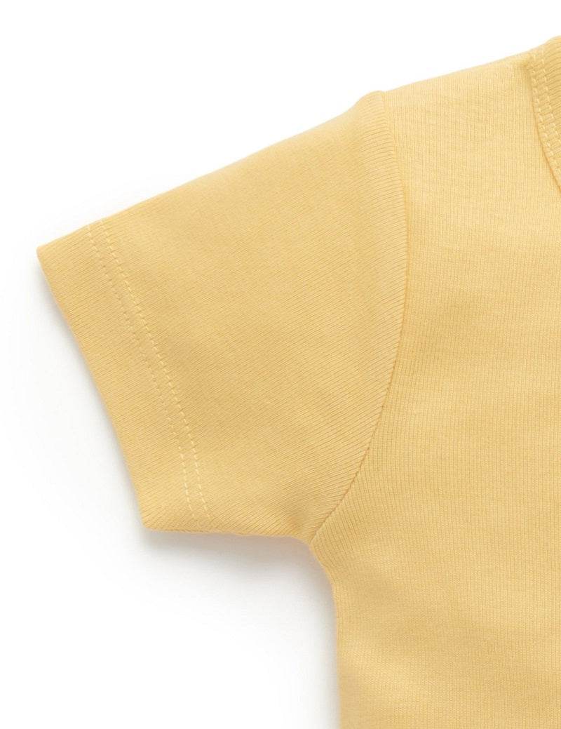 Purebaby Organic Rib Tee - Banana - Image 3