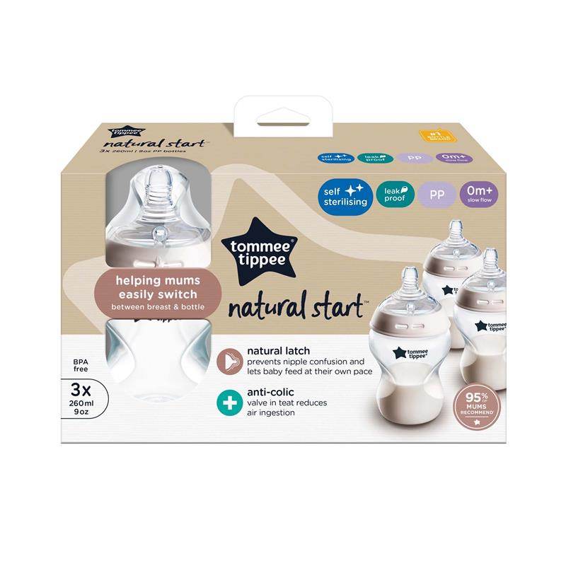 Tommee Tippee Natural Start Baby Bottles 3 Pack 260ml - Image 3